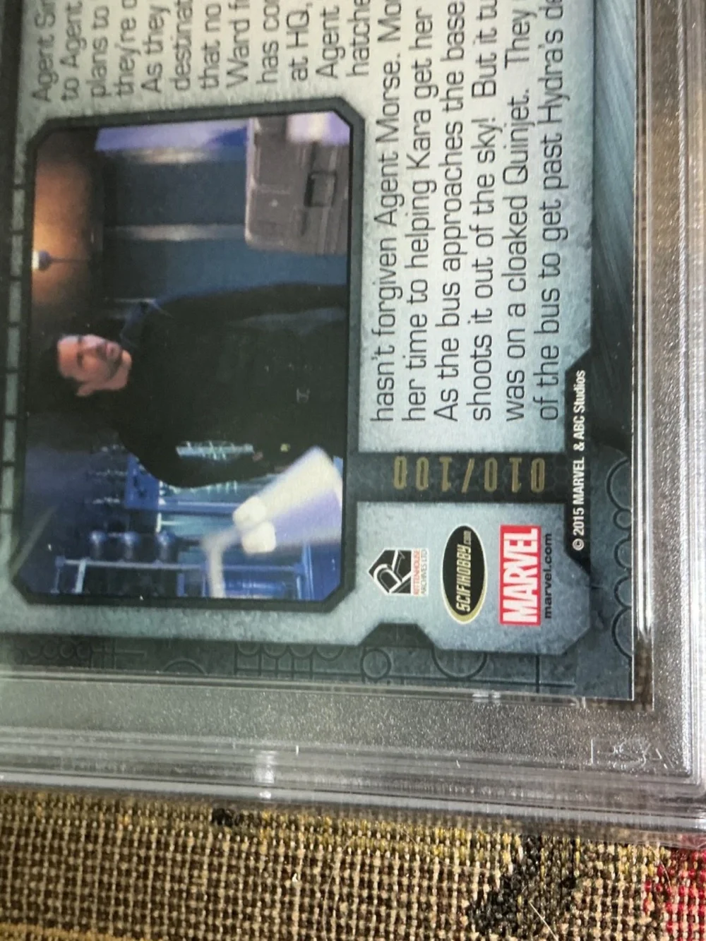 2015 Marvel Agents of Shield The Dirty Half Dozen #59 numbered 010/100 PSA 9